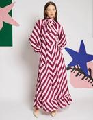 SISTER JANE PINK MENTON STRIPE MAXI DRESS DR2563PNK 226 image