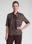 RABE BROWN BOW BLOUSE 57-111357 226 image