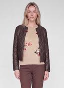RABE BROWN QUILTED LEATHER JACKET 57-122824 226