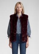 RABE BURGUNDY FAUX FUR ZIP JACKET 57-114872 226 image