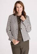 FRANK WALDER Khaki Check Collarless Jkt 716329 126