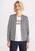 FRANK WALDER Navy Check Zip Up Jkt 716336 126