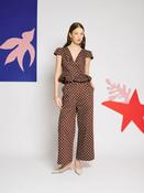 SISTER JANE BROWN ARLES POLKA DOT TROUSERS TR353BRN 226 image