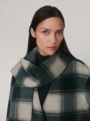 VARLEY ALDERTON GREEN CHECK SCARF COAT 226