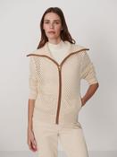 VARLEY BEIGE PAULA ZIP THROUGH KNIT JACKET 226