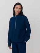 VARLEY BLUE MAVIS MOCK NECK SWEATSHIRT 226