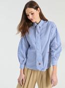 VILAGALLO BLUE STRIPE BLOUSE 33814 226