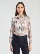 VILAGALLO GREEN PRINT SHIRT 33787 226