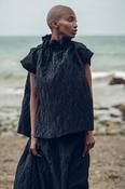 ROISIN LINANNE LOTUS BLACK HIGH NECK TOP 226