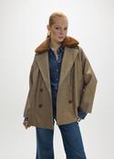 LOLA CASADEMUNT MAITE GOLD FUR COAT MF2601001 226 image