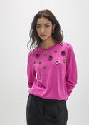 LOLA CASADEMUNT MAITE PINK EMBELLISHED KNIT MF2611015 226