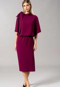 ROISIN LINNANE OLIVE CREPE DRESS PURPLE 226 image