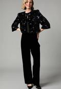 FEE G BLACK RILEY VELVET WIDE LEG TROUSER 431B/122 226 image
