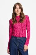 POM PINK PRINTED MESH TOP 9785 226