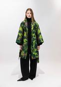 PSOPHIA GREEN TAFFETA BELTED COAT 207LEV2915 226 image