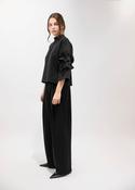 PSOPHIA BLACK FRILL TOP 107TSH2864 226
