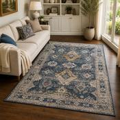 Urco Nova Lillian Navy &amp; Beige Classic Vintage Rug