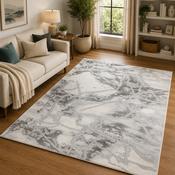 Handmade Bianco Charcoal &amp; Grey Modern Contemporary Rug image