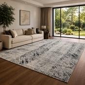 Rococo Feathered Grey Contemporary Minimal Rug image