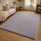 Handmade Luxe Faux Fur Silver Modern Contemporary Rug image
