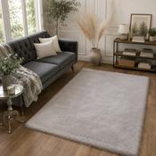 Prestige Super Luxe Faux Fur Silver Modern Contemporary Rug image