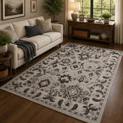 Balletto Grey &amp; Charcoal Modern Contemporary Rug image