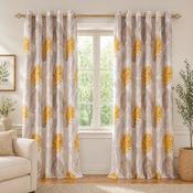 Durban Thermal Lined Ready Made Curtains | Floral Pattern image