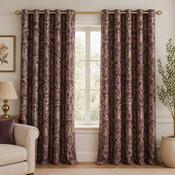 Regal Thermal Lined Ready Made Curtains | 4 Color Options | Floral Pattern image