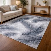 Boutique Plumes Blue &amp; Silver Modern Contemporary Rug