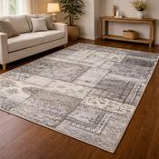 Antika Grey &amp; Beige Contemporary Patchwork Rug image