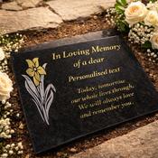 Personalised Sand Blasted Granite Plaque - Today, Tomorrow &amp; Our Whole Lives