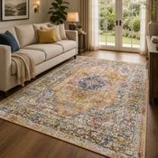 Boho Medallion Ochre &amp; Yellow Classic Vintage Rug
