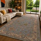 Prestige Sojourn Koppie Grey &amp; Beige Vintage Oriental Rug image