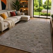 Prestige Sojourn Jebel Grey &amp; Brown Vintage Oriental Rug image