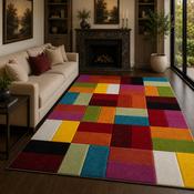 Urco Spectra Largo Multi Coloured Abstract Contemporary Rug image