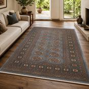 Prestige Bokhara Grey &amp; Orange Bohemian Vintage Rug image