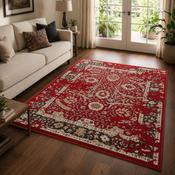 Prestige Parisa Alia Red &amp; White Oriental Vintage Rug
