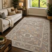 Prestige Keyon Alia Grey &amp; Brown Oriental Vintage Rug image