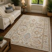 Prestige Viana Alia Beige &amp; Brown Oriental Vintage Rug