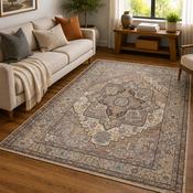 Prestige Alia Grey &amp; Brown Classic Vintage Rug image