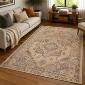 Prestige Alia Biege &amp; Tan Classic Vintage Rug