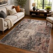 Prestige Alia Charcoal &amp; Rose Modern Contemporary Rug image