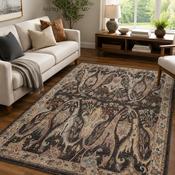 Prestige Alia Black &amp; Beige Classic Vintage Rug