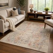 Prestige Alia Biege &amp; Rose Minimal Luxury Contemporary Rug image