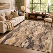 Prestige Alia Beige &amp; Charcoal Minimal Luxury Contemporary Rug image