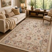 Prestige Alia Beige &amp; Gold Oriental Vintage Rug