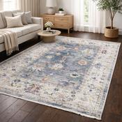 Boho Vesta Grey &amp; Beige Oriental Bohemian Rug