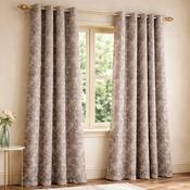 Festival Grey/Pink Interlined Ready Made Curtains | Abstract Pattern image