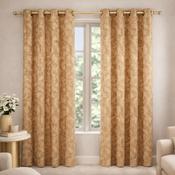 Rochelle Thermal Lined Curtains In 4 Colors |  Floral Pattern