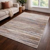 Verdi Brushstrokes Beige &amp; Multicoloured Contemporary Minimal Style Rug